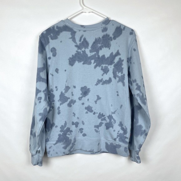 Mad Engine Women's Size XS Lisa Simpson NATURE LOVER Blue Tie Dye Sweatshirt - Picture 2 of 14